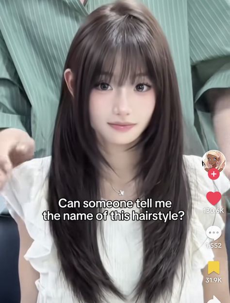 Face Framing Layers Korean, Hime Layer, Korean Long Hair With Bangs, Kpop Haircut Female, Douyin Hair, Korean Long Hair, Japanese Haircut, Haircuts For Long Hair With Layers, Easy Hair Cuts