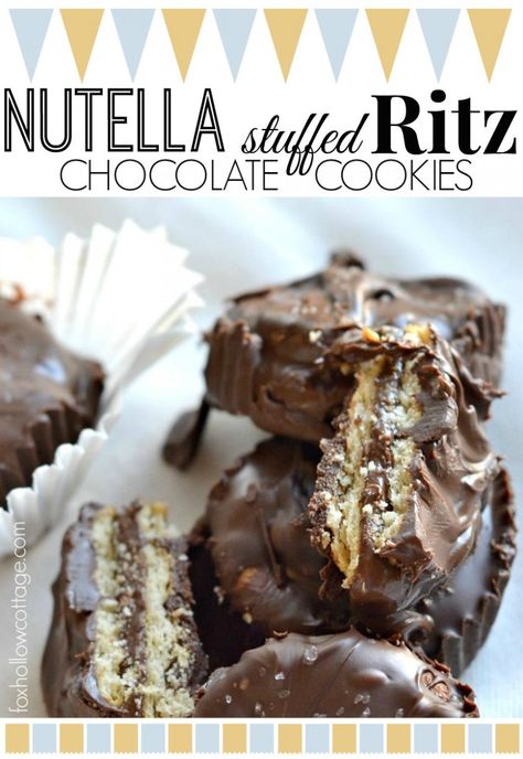 Cracker Chocolate, Candy Cookies Recipes, Nutella Snacks, Ritz Cracker Recipes, Ritz Cracker, Nutella Recipes, Cookie Swap, Cracker Recipes, Christmas Food Desserts