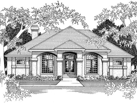 Symmetrical House Plans, Symmetrical House, Stucco Homes, Houses Plans, House Plans And More, Half Bath, Full Bath, Taj Mahal, House Plans