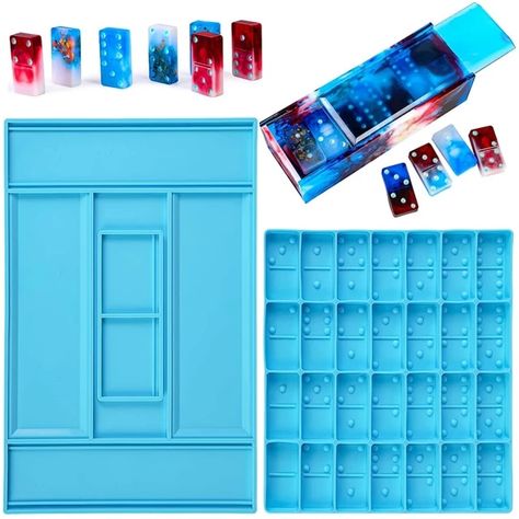 Dominoes Storage Box Resin Molds, DIY Resin Molds Domino, Dot Dominoes Silicone Molds, Domino Epoxy Resin Molds, Domino Game _ - AliExpress Mobile Vendor Tent, Resin Molds Diy, Domino Crafts, Diy Resin Mold, Epoxy Resin Molds, Epoxy Crafts, Domino Games, Diy Resin Projects, Dominoes Set