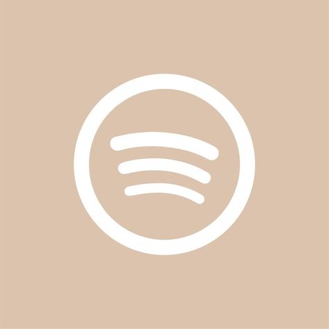 Spotify Icon Aesthetic Beige, Aesthetic Spotify App Icon, Beige Spotify Icon, Icon For Spotify, Spotify App Icon Aesthetic, Spotify Widget Icon, Insta App Icon, Spotify Icon Aesthetic, Spotify App Icon