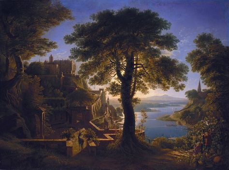 Castle by the River Karl Friedrich Schinkel - 1820 Karl Friedrich Schinkel, Simple Acrylic Paintings, Art Google, Claude Monet, Giclee Art, Giclee Art Print, The River, Classic Art, Posters Art Prints