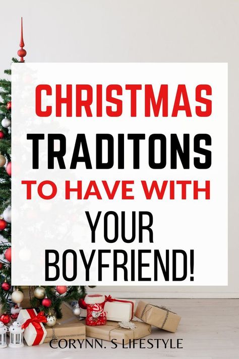 Christmas Traditions With Your Boyfriend!🔆#LoveStory #RomanticEncounters #HeartfeltConnections #DateNightIdeas #SoulmateSearch #FlirtyFridays #CandlelitDinners #StarryEyedMoments #LoveQuotes #DreamyDates #WhisperedPromises #AmourAdventures Couple Gift Challenge, First Christmas Together Traditions, First Christmas Dating Gifts, Couples First Christmas Ideas, Christmas Traditions Couples, First Christmas Together Gifts Boyfriend, Things To Do For Christmas With Boyfriend, Christmas Ideas With Boyfriend, Christmas Eve Traditions For Couples