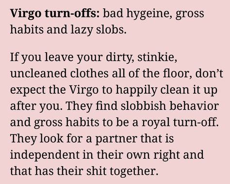 tAruth Virgo Turn Ons And Offs, Virgo Turn Ons, All About Virgo, Hobbies For Men, Turn Off, Hobbies, Turn Ons