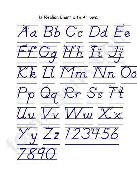 D'Nealian Chart With Arrows. Alphabet. printable pdf download Dnealian Handwriting, Cursive Worksheets, Handwriting Numbers, Cursive Handwriting Worksheets, Weekly Lesson Plan Template, Alphabet Chart, Handwriting Practice Worksheets, Abc Coloring Pages, Alphabet Templates