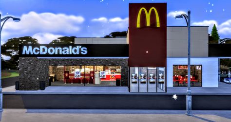 THE SIMS 4 FUNCTIONAL MCDONALDS – WICKED PIXXEL Sims 4 Functional, Bird Habitat, Sims 4 Restaurant, Lotes The Sims 4, The Sims 4 Lots, Mcdonald's Restaurant, Sims 4 Bedroom, Sims 4 House Building, The Sims 4 Packs