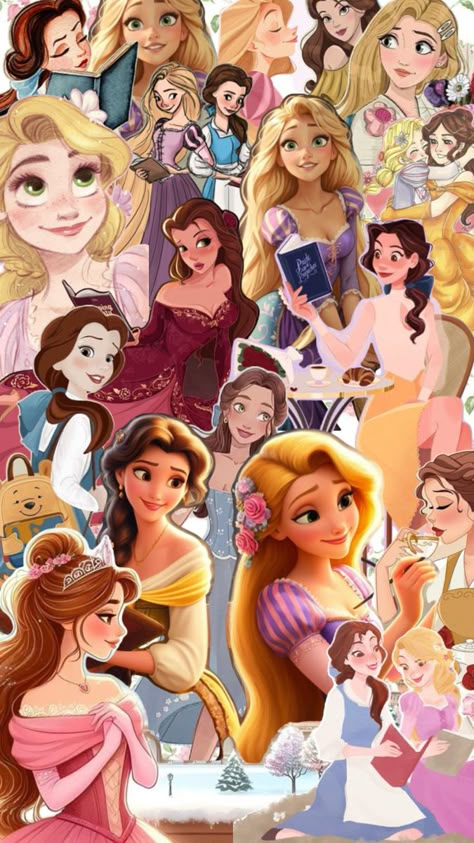 Disney Princess Collage, Princess Collage, Princess Videos, Kawaii Disney, Disney Collage, Disney Princess Wallpaper, Disney Aesthetic, Disney Princess Art, Princess Art