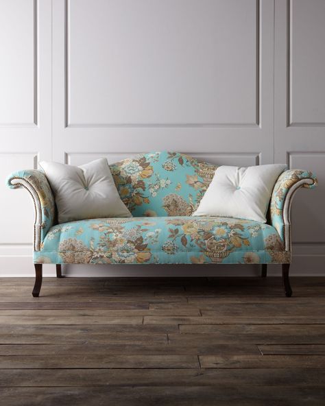 Haute House "Jadda" Sofa $4,199.00 Interior Hotel, Sofa Fabric Upholstery, Velvet Tufted Sofa, Shabby Chic Sofa, Chic Sofa, Haute House, Couch Upholstery, Printed Sofa, Carpet Trends