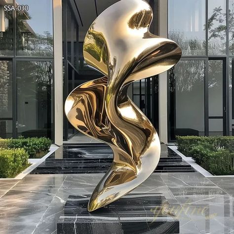 Modern Stainless Steel Luxury Sculpture for Real Estate - Garden Metal Sculpture - 4 Luxury Sculpture, Abstract Metal Sculpture, Real Estate Developer, Estate Garden, Steel Sculpture, Real Estate Development, Abstract Sculpture, Metal Sculpture, For Real