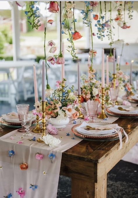 Wildflower Wedding Theme, Bridal Shower Inspo, Elegant Bridal Shower, Fairy Wedding, Elegant Dinner, Garden Party Wedding, Pastel Wedding, Wildflower Wedding, Whimsical Wedding