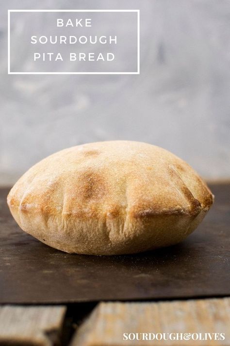 Recipe for sourdough Pita bread Sourdough Pita Bread Recipe, Sourdough Pita Bread, Sourdough Pita, Pita Bread Recipe, Pan Pita, Sourdough Bread Starter, Sourdough Bread Sandwiches, Easy Sourdough, Recipe Baking