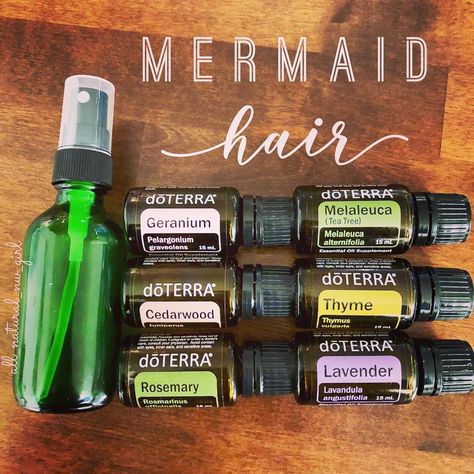 🧜🏼‍♀️Mermaid Hair🧜🏽‍♂️ . I’ve been wanting to make this for awhile! I have fine hair that tends to get greasy at the roots and dry at the… Essential Oil Blends Roller, Terra Essential Oils, Doterra Blends, Essential Oil Beauty, Doterra Oil, Doterra Essential Oils Recipes, Essential Oil Diffuser Blends Recipes, Young Living Essential Oils Recipes, Hair Oils