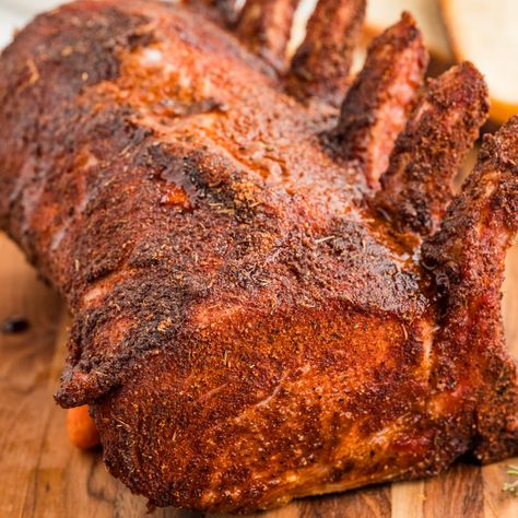 Smoked Pork Loin Roast Smoked Pork Loin Roast, Bone In Pork Loin, Pork Rib Roast, Copycat Drink Recipes, Campbells Soup Recipes, Pork Loin Roast Recipes, Smoked Pork Loin, Smoked Pork Ribs, Healthy Egg Recipes