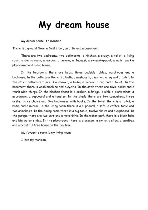 My dream houseMy dream house<br />My dream house is a mansion.<br /> There is a ground floor, a first floor, an attic and ... My Dream House Essay, My Dream Essay, Control Anger Quotes, A House Of My Own, Essay Writing Examples, Writing Examples, Anger Quotes, My Dream House, How To Control Anger