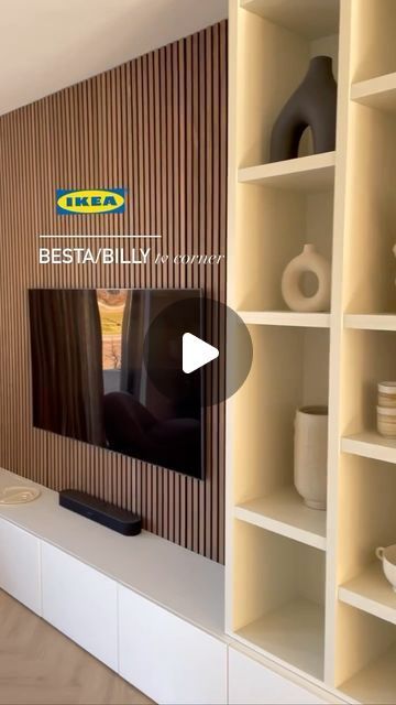 Ikea Tv Unit Besta, Tv Unit Diy Ideas, Diy Ikea Tv Unit, Ikea Sitting Room Ideas, Ikea Besta Tv Unit Hack, Entertainment Center Ikea Hack, Besta Billy Combination, Besta Hack Ikea, Ikea Built In Entertainment Center