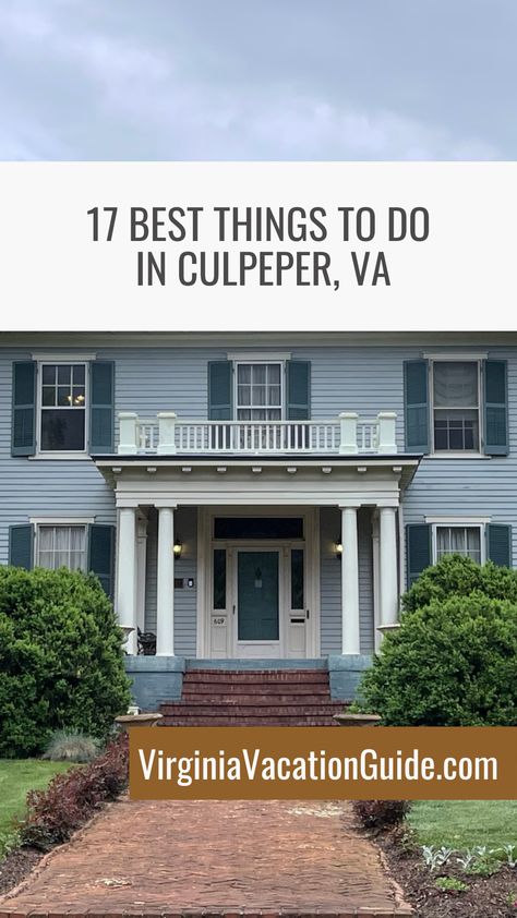 Culpeper Va, Virginia Vacation, Suffolk Va, Virginia Travel, Historic District, Sunflower Fields, Instagram Worthy, Mountain House, Virginia