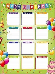 Happy Birthday Chart, Poster For Classroom, Birthday Bulletin Board, Birthday Chart, Birthday Bulletin Boards, Birthday Bulletin, Classroom Birthday, Bulletin Board Decor, Board Decoration