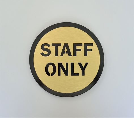 Staff only sign. Employees only. Staff lounge door sign. Private. Modern business door signs. Staff Only Sign, Unisex Bathroom Sign, Black Powder Room, Door Gym, All Gender Restroom, Staff Lounge, Bathroom Door Sign, Door Number Plaques, Office Signage