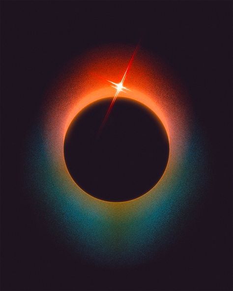 Eclipse Graphic Design, Planet Graphic Design, Space Graphic Design, Audio Visualizer, Touch Designer, Aura Colors, Solar Eclipse, Retro Futurism, Design Graphique