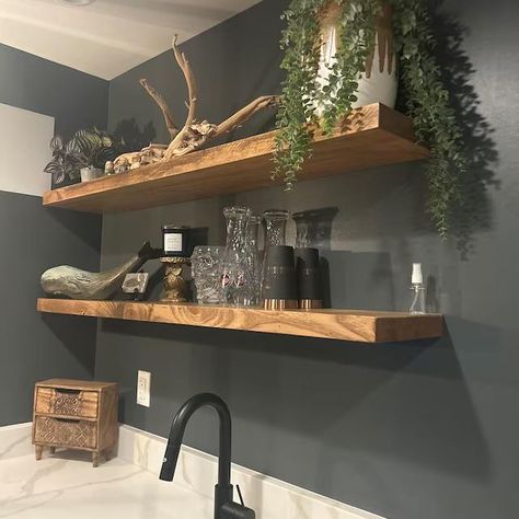 Wood Floating Shelves Kitchen, Floating Shelves Modern, Heavy Duty Floating Shelves, Wood Shelves Kitchen, Floating Kitchen Shelves, Kitchen Floating Shelves, Floating Shelf Decor, Modern Floating Shelves, Floating Shelves Kitchen