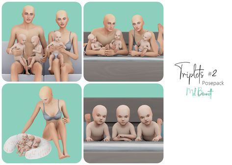 Sims 4 Triplets, Sims 4 Beds, Lotes The Sims 4, Ts4 Poses, Sims 4 Family, Play Sims 4, Triplet Babies, Twin Toddlers, Free Sims 4