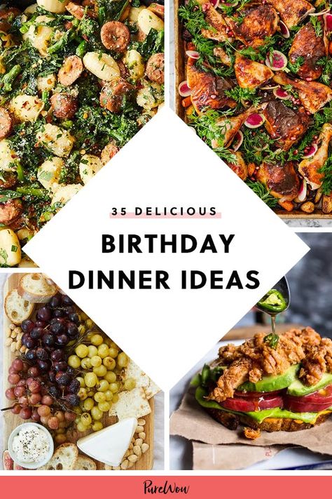 35 Birthday Dinner Ideas Guaranteed to Make Their Day #purewow #entertaining #food #dinner #cooking #recipe #easy #main course #birthday Dinner Ideas For Husband, Special Occasion Dinner Recipes, Birthday Dinner Recipes, Birthday Dinner Ideas, 35 Birthday, Healthy Birthday, Special Occasion Dinner, Impressive Dinner, Birthday Menu