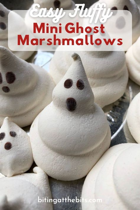 If you're looking for an easy Halloween dessert these mini marshmallow ghosts are the perfect treat. Fluffy, soft, & full of pure vanilla flavor -- and they take just about 25 minutes to make plus a few more minutes to pipe into their cute shapes. 

Get your Halloween Hot Cocoa and graham crackers ready!

I provide the recipe for using powdered gelatin and also sheet gelatin to make it easy for anyone to make. Step-by-step photos over at the blog. Ghost Marshmallows, Halloween Hot Cocoa, Marshmallow Ghosts, Halloween Dessert Recipes Easy, How To Make Ghosts, Cute Shapes, How To Make Marshmallows, Halloween Dessert, Easy Halloween Food