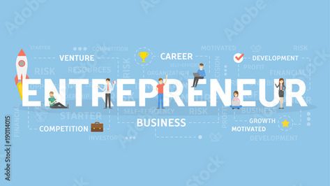 Stock Image: Entrepreneur concept illustration. Entrepreneur Illustration, The World Is Your Oyster, World Is Your Oyster, Financial Organization, Creating A Business Plan, Business Startup, Concept Illustration, Business Ethics, Business Essentials