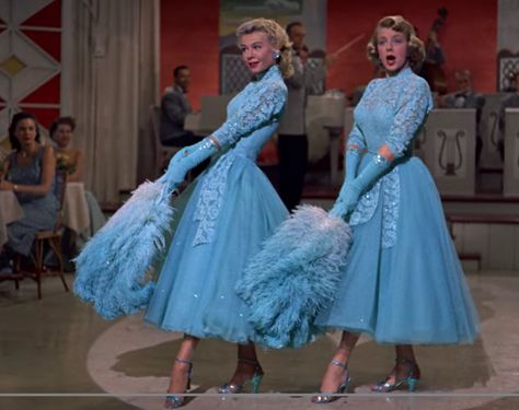 Edith Head Designs, White Christmas Dress, White Christmas Movie, Vera Ellen, Rosemary Clooney, Edith Head, Mode Costume, Header Design, Movie Clips