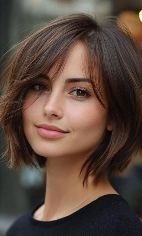 Bob Haircut For Fine Hair, Hairstyles For Layered Hair, Bob Hairstyles For Fine Hair, Midlength Haircuts, Haircuts Straight Hair, Female Portraits, Short Cut, Haircuts For Fine Hair, New Haircuts