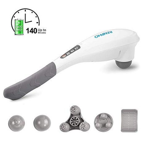 Amazon.com: RENPHO Rechargeable Hand Held Deep Tissue Massager for Muscles, Back, Foot, Neck, Shoulder, Leg, Calf Pain Relief - Cordless Electric Percussion Full Body Massage with Portable Design - White: Health & Personal Care Calf Pain, Massager Machine, Calf Massage, Body Pain Relief, Neck And Back Massager, Electric Massagers, Electric Massager, Percussion Massager, Leg Massage