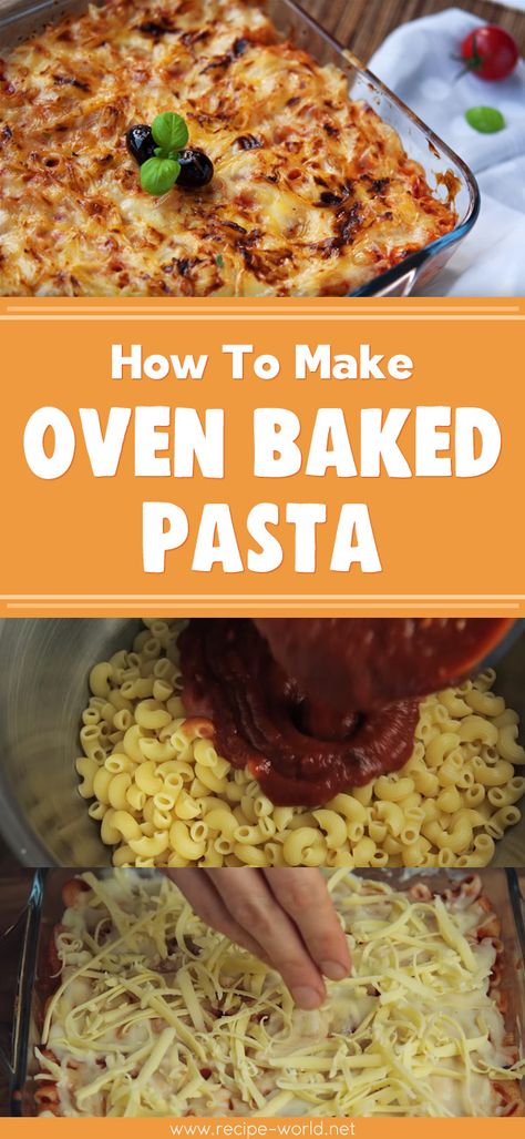 Oven Baked Pasta Oven Baked Pasta Recipes, Oven Baked Pasta, Oven Pasta, Vegetables In The Oven, Cooking Vegetables, Oven Vegetables, Paleo Cookbook, Meals Ideas, Baked Pasta