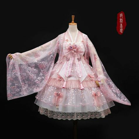 Gaun Abad Pertengahan, Old Fashion Dresses, Kawaii Dress, Kawaii Fashion Outfits, Anime Dress, Fairytale Dress, Fantasy Dress, Japanese Outfits, Kawaii Clothes