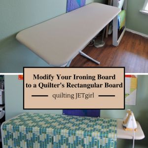 How to Modify Your Ironing Board into a Rectangular (Quilter’s) Ironing Board | Quilting Jetgirl | Bloglovin’ Quilters Ironing Board, Diy Ironing Board, Ironing Boards, Sewing Room Design, Quilting Board, Ironing Board Covers, Sewing Things, Sewing Room Organization, Textile Projects