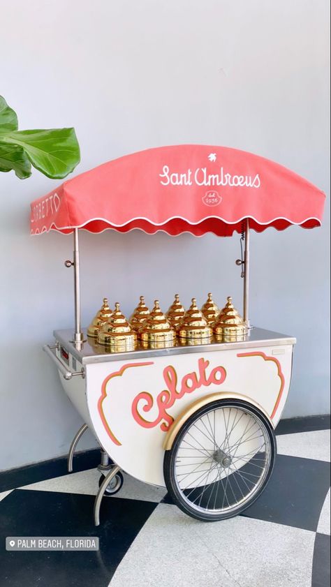 Vendor Cart, Ice Cream Car, Small Beach Houses, Checkered Nails, Ice Cream Stand, Exhibition Stall Design, Booth Decor, Ice Cream Cart, Event Booth