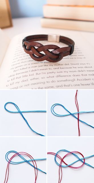 How to make an Infinity Knot | DIY Infinity Knot Bracelet | Leather Bracelets for guys | Bracelets for Men | Gift Ideas Bracelet En Cuir Diy, Diy Rings Tutorial, Rings Tutorial, Wire Rings Tutorial, Diy Leather Bracelet, Bracelet Fil, Knots Diy, Infinity Knot, Easy Jewelry