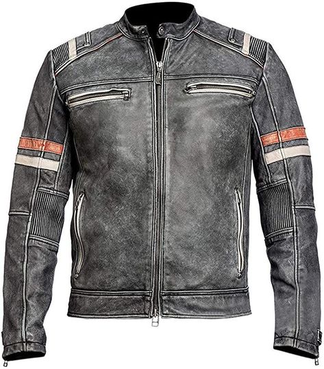 This Vintage racing leather jacket for men has been made of 100% Real Leather which is tremendously durable, soft and wear comfortable. Mens Leather Jacket Vintage, Trucker Jacket Women, Racer Leather Jacket, Trucker Jacket Men, Suede Jacket Men, Aviator Leather Jacket, Cafe Racer Leather Jacket, Brown Cafe, Quilted Jacket Men