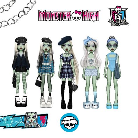 Monster High Outfits, Frankie Monster High, Character Chart, Everskies Outfits, Monster High Pictures, Bratz Inspired Outfits, Monster High Art, The Originals Characters, Cute Halloween Costumes