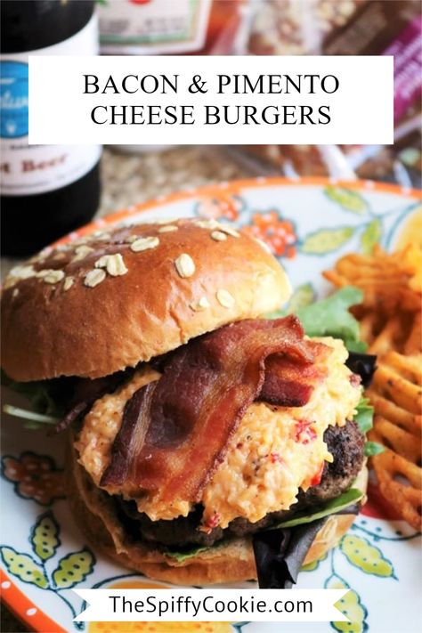 Bacon Pimento Cheese, Pimento Cheese Burger, Cheeseburger Recipes Homemade, Fried Avocado Tacos, Homemade Burger Recipe, Loose Meat, Sandwich Wraps Recipes, Easy Burger Recipe, Cheese Burgers