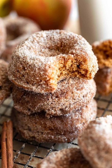 Apple Cider Donuts Gluten Free, Gluten Free Apple Cider Donuts Baked, Gluten Free Apple Cider Donut Recipe, Apple Cider Donuts Recipe, Vegan Pumpkin Cookies, Apple Cider Donuts Baked, Gluten Free Apple Crisp, Vegan Egg Substitute, Gluten Free Apple