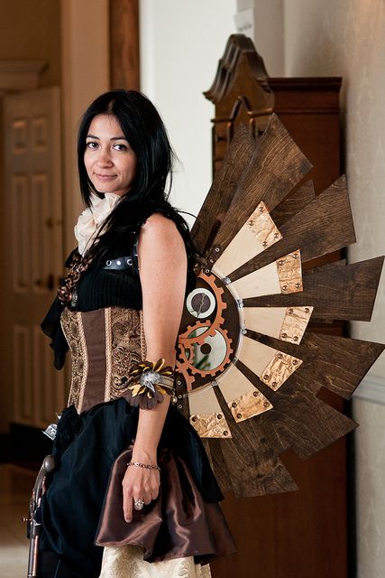 Nice! Steampunk Angel Steampunk Wings, Steampunk Couture, Style Steampunk, Steampunk Cosplay, Steampunk Accessories, Victorian Steampunk, Steampunk Costume, Gothic Steampunk, Steampunk Design