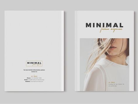 Minimal Fashion Magazines clothing feminine catalog fashion proposal design clean studio lookbook editorial catalogue indesign elegant business modern magazine portfolio branding template brochure Magazine Back Cover, Catalog Cover Design, Magazine Portfolio, Lookbook Editorial, Catalog Fashion, Minimal Magazine, Catalog Design Layout, Graphic Design Magazine, Fashion Editorial Layout