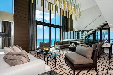 19575 Collins Ave PENTHOUSE 43, Sunny Isles Beach, FL 33160 | MLS #A10903895 | Zillow 2 Story Penthouse, Sunny Isles Beach, Miami Houses, Sunny Isles, Ultra Modern, Common Area, Penthouse, Interior Details, Home Values