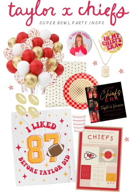 Ava’s Taylor Swift Birthday Party - amanda party + home Kansas City Birthday Party, Kansas City Chiefs Football Party Ideas, Taylor Swift Super Bowl Party Ideas, Kansas City Chiefs Birthday Party Ideas, Chiefs Party Ideas, Chiefs Super Bowl Party, Taylor Swift Super Bowl, Chiefs Birthday Party, Taylor Swift Super Bowl Party