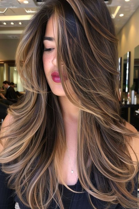 Get ahead of the style game with the hottest hair color trends for 2024! From bold balayage and rich brunettes to playful pastels and vibrant reds, discover the perfect shade to transform your look. Click to explore stunning hair transformations, get inspiration, and find the right color for you! 💖 #HairColorTrends #2024Styles #HairInspo 🌸✨ Brown Hair Color Highlights, Lived In Highlights, Sunkissed Brunette, Sunkissed Hair Brunette, Color Trends 2024, Summer Brunette, Sunkissed Hair, Balayage Hair Caramel, Long Hair Highlights