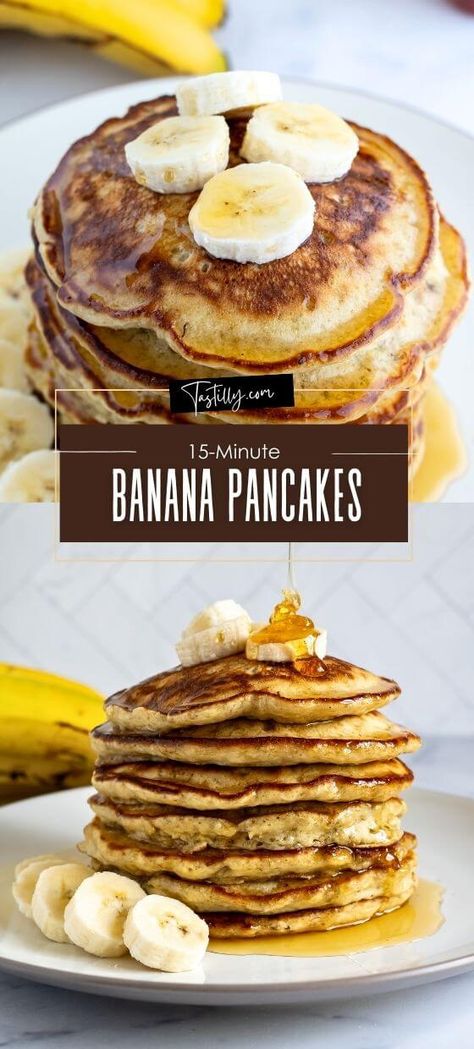 15-Minute Banana Pancakes: Easy Recipe For Busy Mornings Banana Pancakes Easy, Breakfast Mediterranean, Pancakes Easy Recipe, Breakfast Meats, Ihop Pancakes, Pancakes Banana, Easy Homemade Pancakes, Easy Banana Pancakes, Banana Pancake