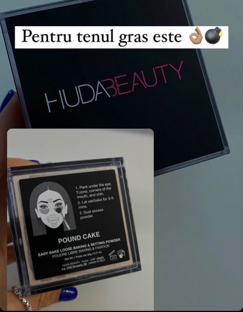 Huda Beauty Powder, Setting Powder, Pound Cake, Huda Beauty, Makeup Bag, Book Cover, Cake, Makeup, Beauty