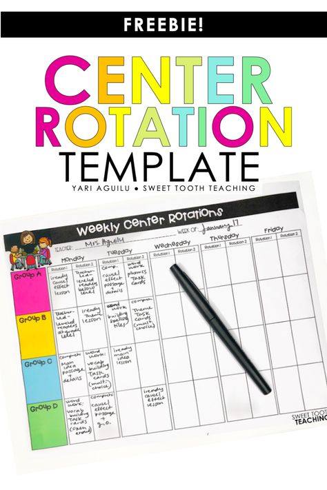 This FREE template will help your easily plan our your math and literacy centers! Read all about how I run stations and organize materials in my class and grab this freebie along the way. Lesson Plan Template Free, Behavior Management Strategies, Reading Stations, Writing Centers, Daily Five, Classroom Centers, Learning Stations, Word Work Activities, 4th Grade Classroom