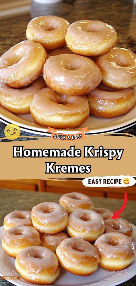 Homemade Krispy Kremes Diy Krispy Kreme Donut, Snickerdoodle Donut Recipe, Krispy Kreme Doughnut Recipe, Donut Recipe Krispy Kreme, Krispie Kreme Donut Recipe, Very Quick Desserts, Homemade Krispy Kremes, Crispy Cream Donuts Recipe Krispy Kreme, Crispy Kreme Donuts Recipe