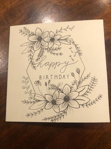 Happy Birthday Mom Drawing Ideas, Moms Birthday Drawing, Cute Drawings For Moms Birthday, Birthday Card Mum Handmade, Drawings For Mom Birthday, Birthday Card Flowers Drawing, Diy Bday Cards For Mom, Birthday Drawing For Mom, Grandma Birthday Card Ideas